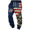Men's Vintage 250th Anniversary American Flag Eagle Camouflage Print Sweatpants by Inlyline