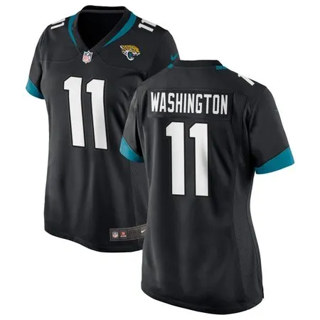 Women's Jacksonville Jaguars #11 Parker Washington  Black Team Game Jersey