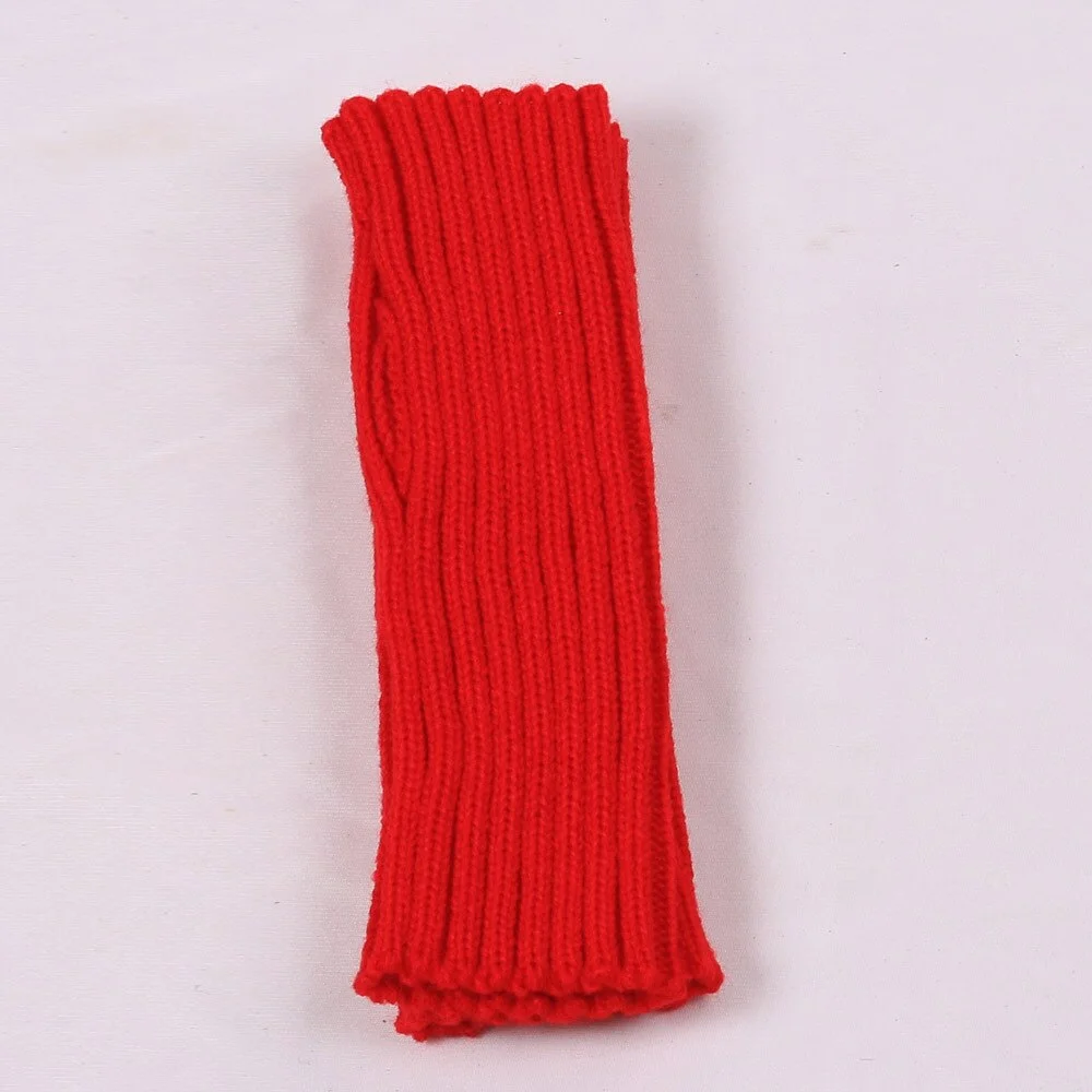 Arm Warmers Women Solid Striped Knitted Half-fingered Womens Mitt Japanese Style All-match Simple Soft Trendy Kawaii Leisure New