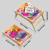 DIY Diamond Painting Wooden Tray Food Tray  with Folding Legs Living Room Decoration Donut Wooden Tray Kit (Butterfly)