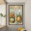 uk.everydayedeals (Limited Stock)Cross Stitch - 11ct Stamped - Retro Poster-Easter Egg Flower Rabbit (40*60cm)