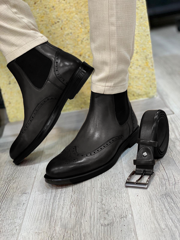Ade Brown&Black Chelsea Boots