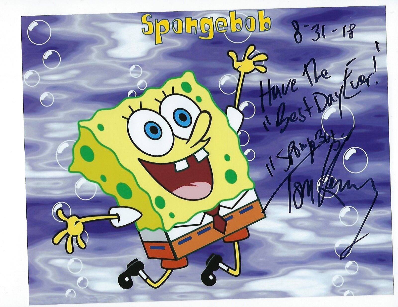 Tom Kenny - SpongeBob SquarePants signed Photo Poster painting