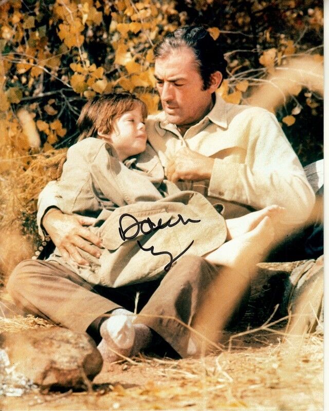 DAWN LYN hand-signed GREGORY PECK 8x10 COLOR WESTERN SCENE uacc rd coa SHOOTOUT