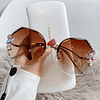 2024 Woman Rimless Diamond Sunglasses