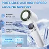 Portable Handheld Personal Turbo Fan USB Rechargeable Cooling Fan 100 Gear Speed