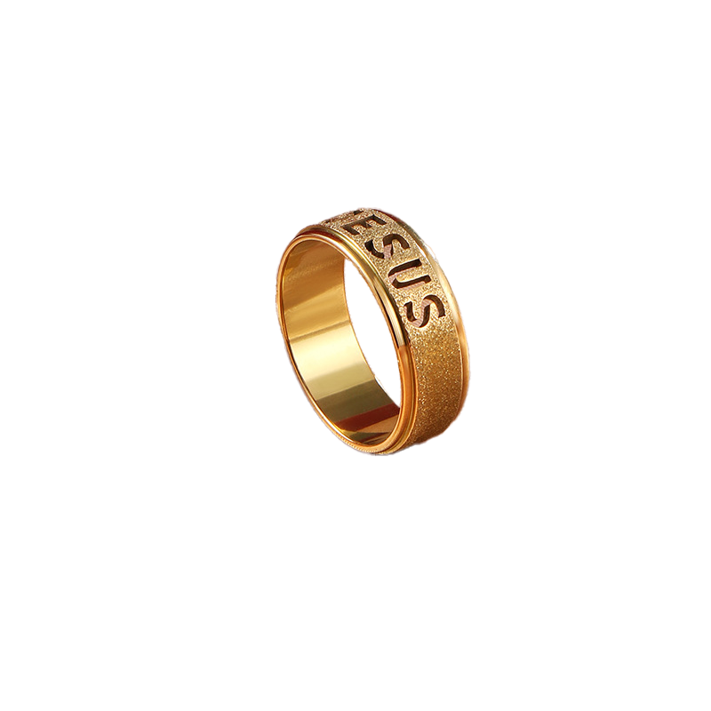 Gold Plated Frosted Skeleton Ring