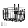Bike Front Rear Basket Fold-Up Bicycle Cargo Rack Metal Wire Ebike Travel Basket