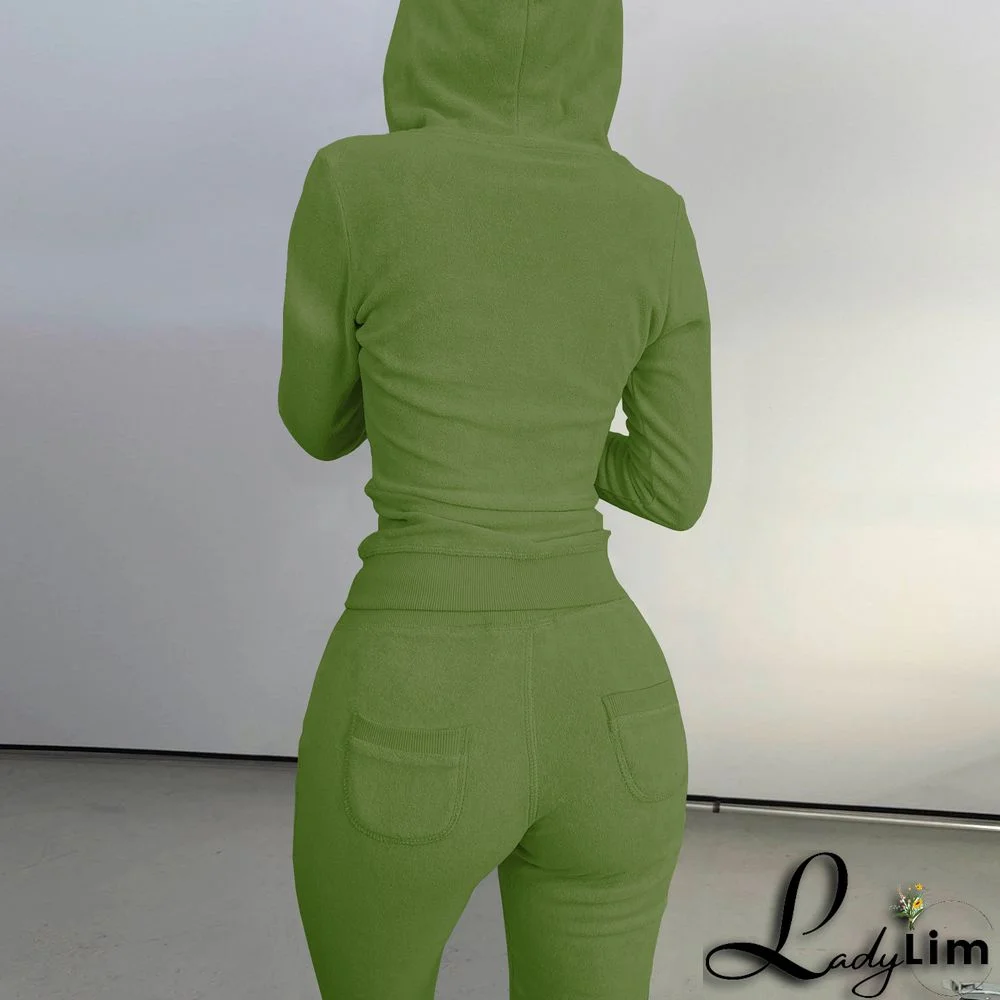 Women's Autumn/Winter Fleece Vest Hooded Three-Piece