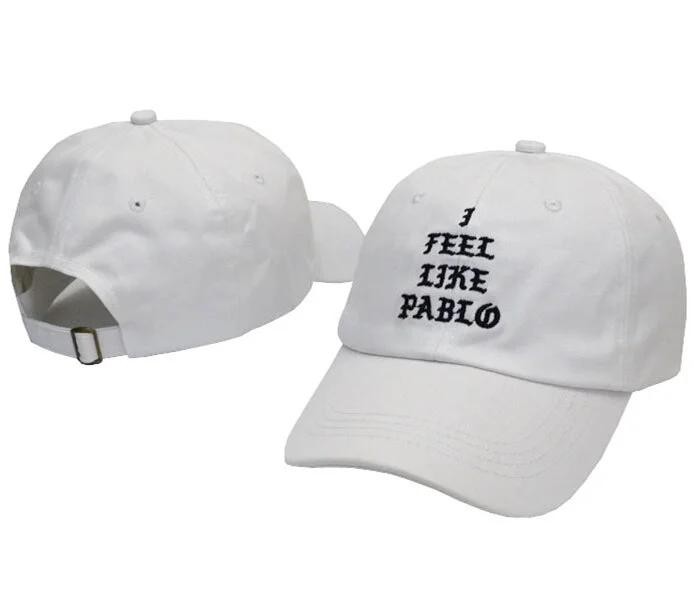 I feel like pablo dad hat Kanye West Brand 100% Cotton embroidery Baseball Cap Snapback Unisex outdoorleisure caps