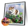 5D DIY Full Square Drill Diamond Painting Cat Kit Home Decoration Art 45x45cm
