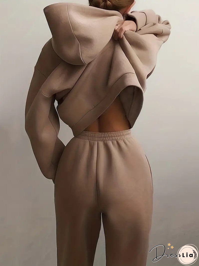 Hooded Sweatshirt and Jogger Pants Set