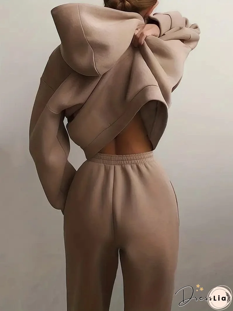 Hooded Sweatshirt and Jogger Pants Set