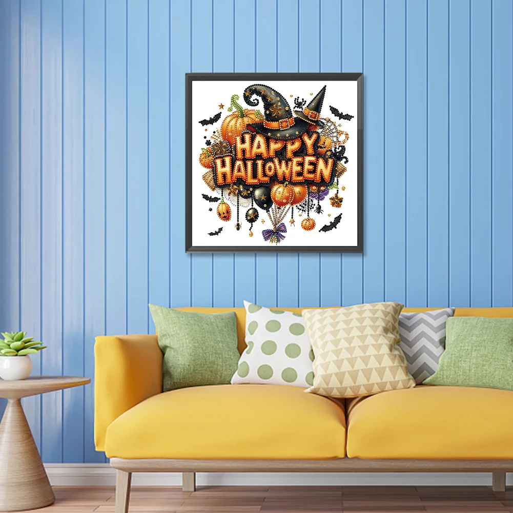 Diamond Painting - Partial Special Shaped Drill - Happy Halloween(Canvas|30*30cm)