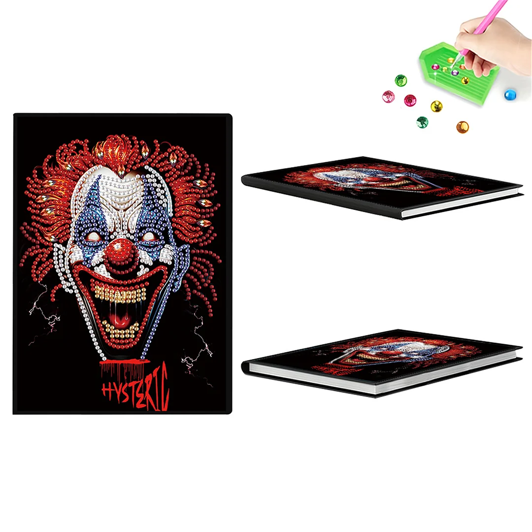 2pcs Human Head Partial DIY 50 Pages A5 Diamond Painting Notebook for Study Home