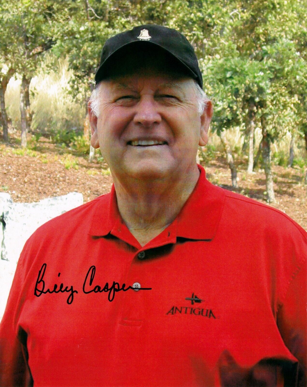 BILLY CASPER hand-signed FANTASTIC 8x10 GOLF CLOSEUP authentic w/ UACC RD COA