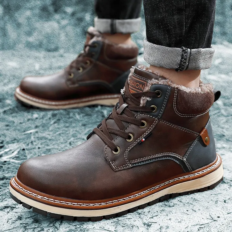 2021 New Snow Boots Protective and Wear-resistant Sole Man Boots Warm and Comfortable Winter Walking Boots Big Size 46 Zapatos