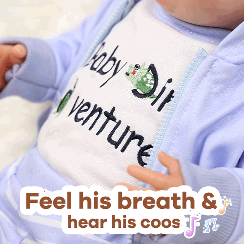 [Heartbeat💖 & Sound🔊] 17.5" Super Lovely Cute Delin Lifelike Reborn Baby Doll Boy with Painted Hair,Best Gift for Children -Creativegiftss® - [product_tag] RSAJ-Creativegiftss®