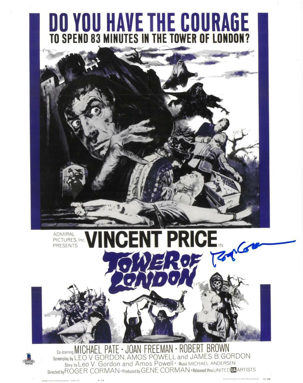 Roger Corman Signed Tower of London Autographed 11x14 Photo Poster painting BECKETT #B10124