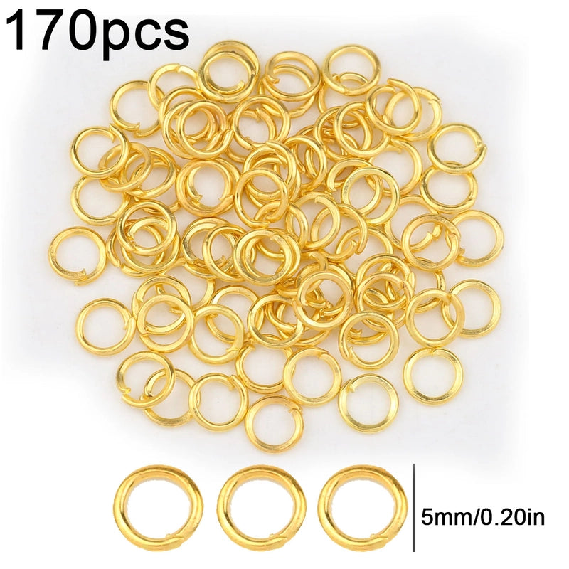 1 Set Diameter 3mm Diameter 4mm Diameter 5mm Alloy Solid Color Open Jump Rings Jewelry Accessories