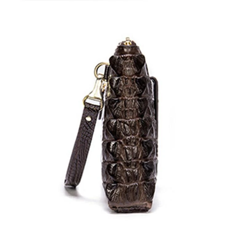 Mens Business Crocodile Leather Clutch Bag