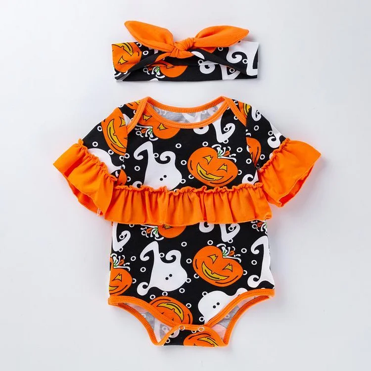  Pumpkin Ghost Romper Suit for 20''-22'' Reborn Baby - RSDP-Rebornbabypuppen-Rebornbabypuppen.de