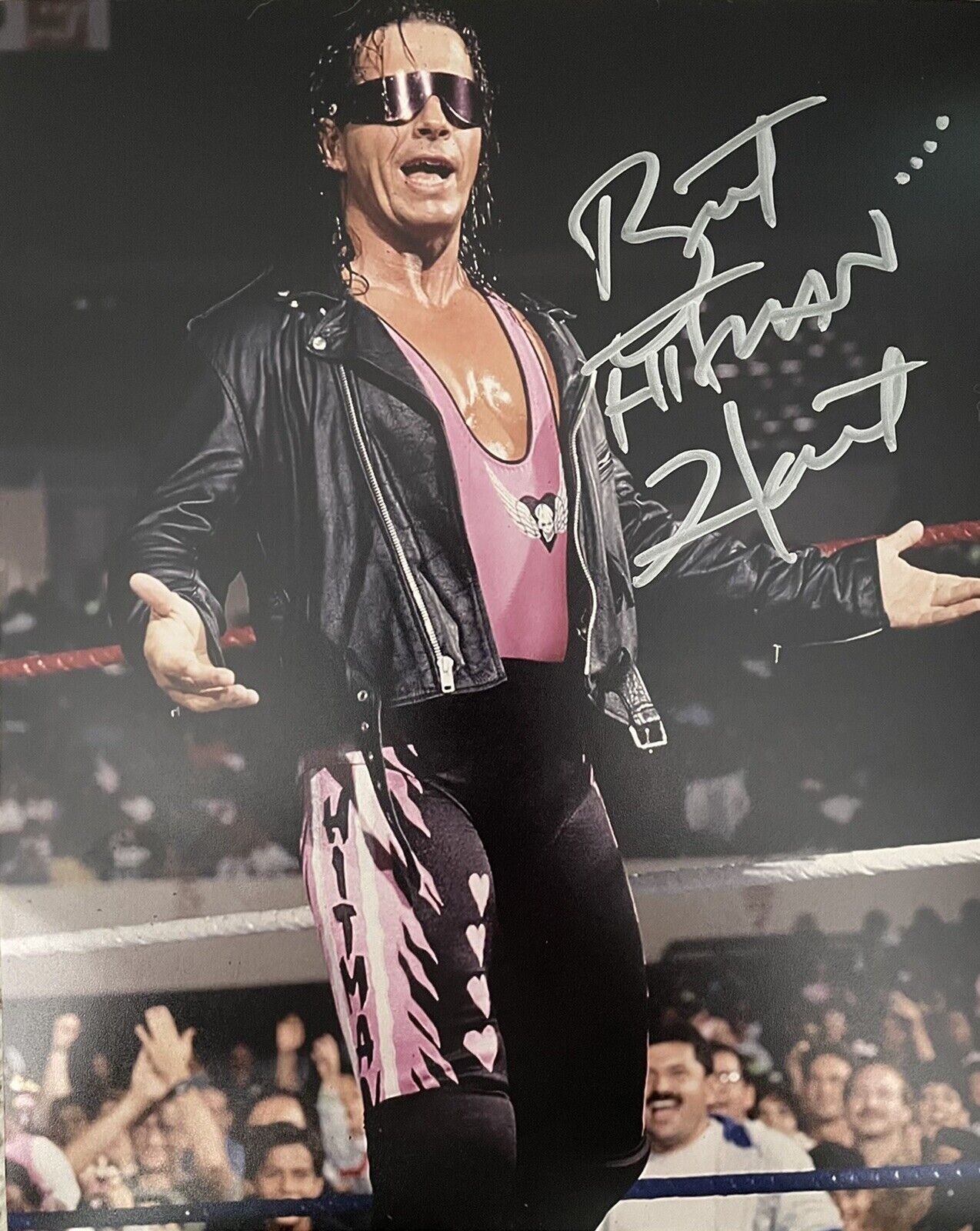 Bret Hitman Hart Signed 8x10 Photo Poster painting WWE WWF Read