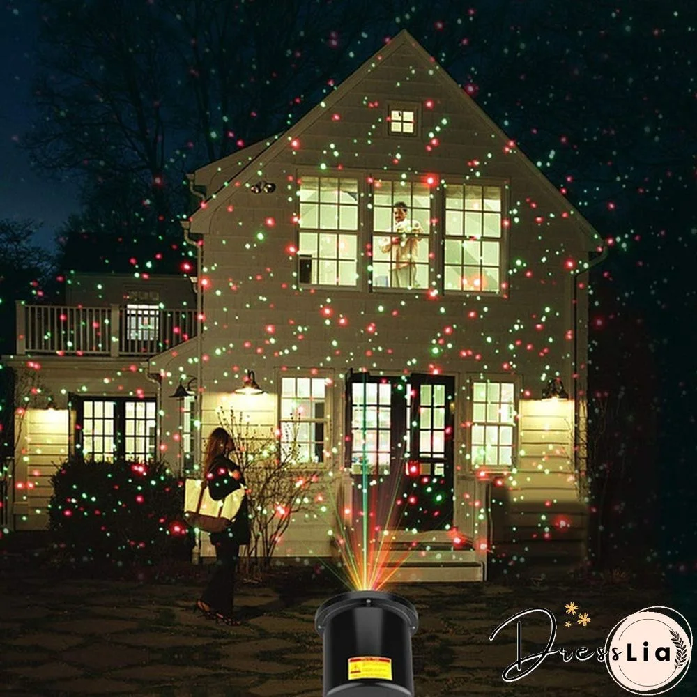 Remote control Outdoor Indoor Waterproof Green & Red Laser Projector Light for Party Landscape Garden Halloween Christmas Decoration Gift