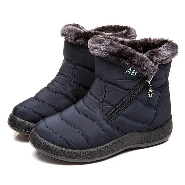 Women Boots Waterproof Snow Boots Female Plush Winter Boots Women Warm Ankle Botas Mujer Winter Shoes Woman Plus Size 43