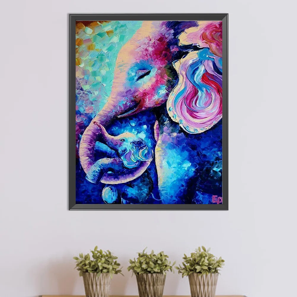 Diamond Painting - Full Round Drill - Elephant(Canvas|40*50cm)
