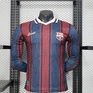 2025/2026 Player Version Long Sleeve Barcelona Modernist Polo Football Shirt 1:1 Thai Quality