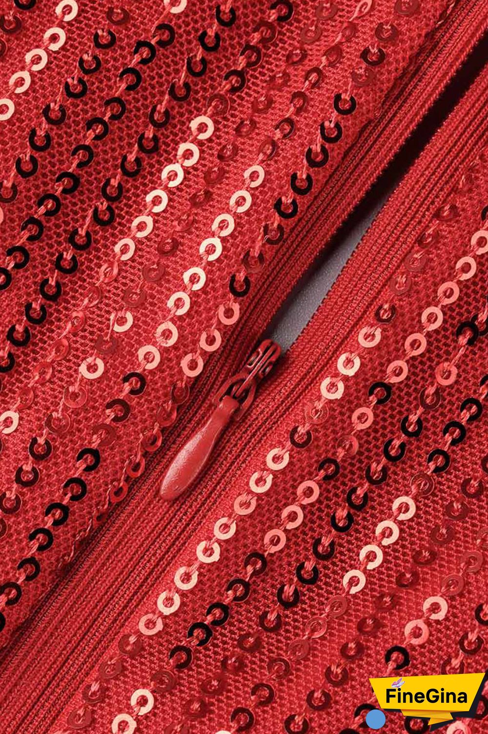 Burgundy Sexy Solid Sequins Patchwork Asymmetrical V Neck One Step Skirt Dresses