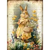 Easter Rabbit - 11CT Stamped Cross Stitch 40*60cm(Poster Cross Stitch)(Big Size)