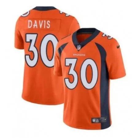 Men's Denver Broncos #30 Terrell Davis Orange Vapor Untouchable Limited Stitched Jersey 9KG6