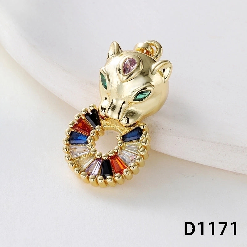 1 Piece Copper Lion Elephant Horse Pendant