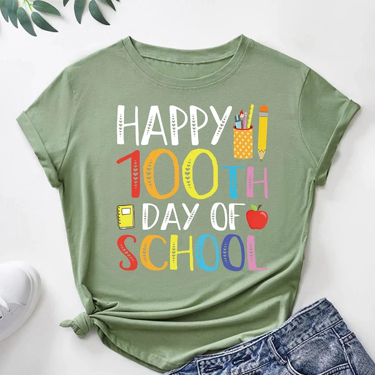 100 Days Of School Teacher And Student T-Shirt Tee-06909