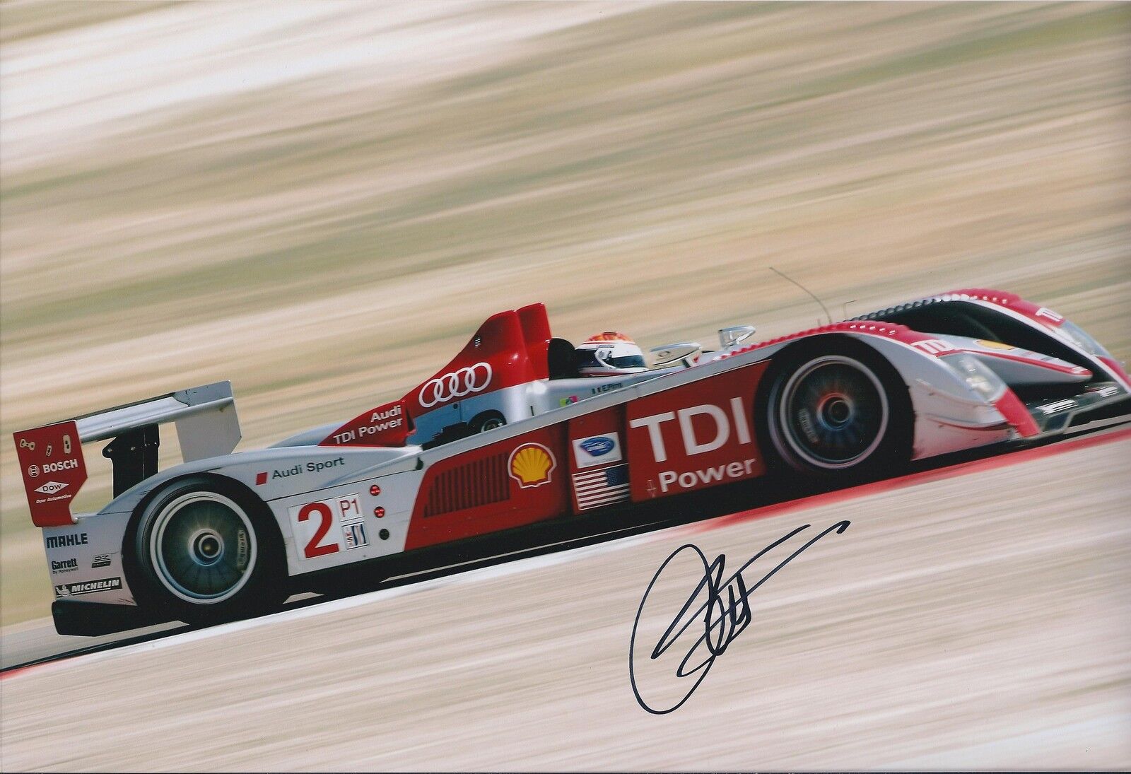 Emanuele PIRRO SIGNED Audi SPORT 12x8 Photo Poster painting AFTAL Autograph COA