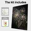 DIY Pearl Painting Fireworks for Home Wall Decor with Frame(40*30cm)