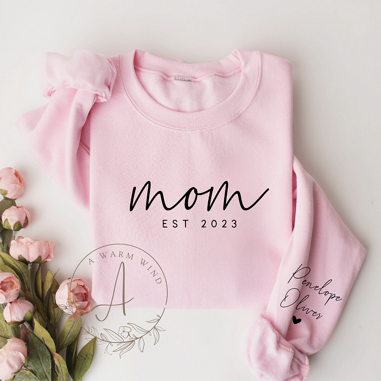 mama♡  MAMA SWEATSHIRT EST| MOM EST 2025 – Eve & Essence Shop