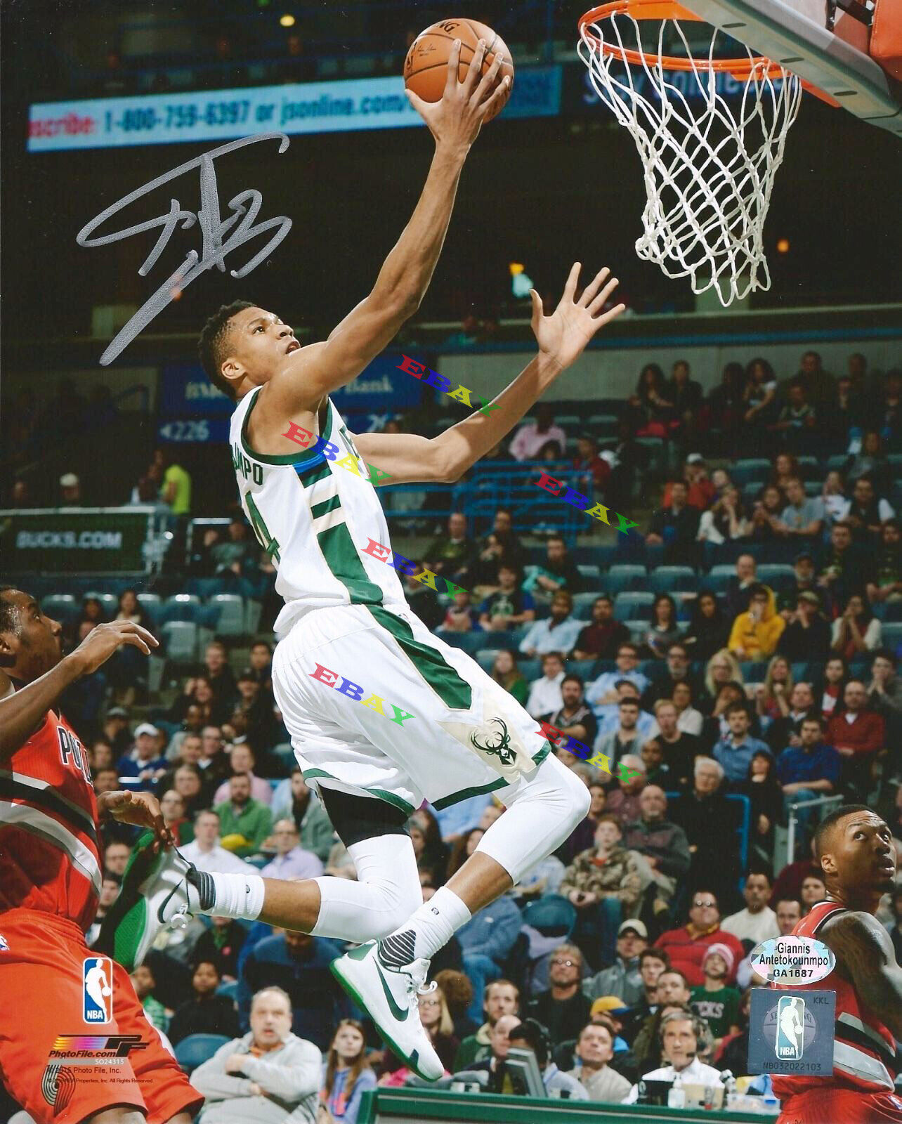 Giannis Antetokounmpo Milwaukee Bucks Autographed Signed 8x10 Photo Poster painting Reprint