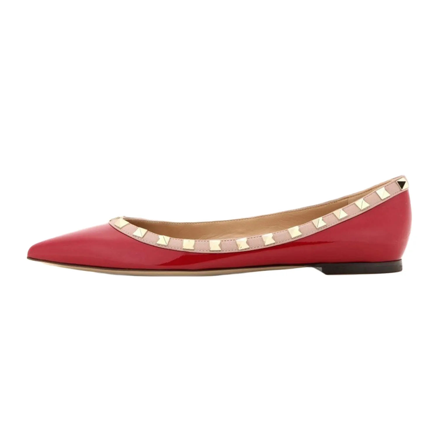 Pointed Toe Flats For Women Fashion Rivets Comfort Ballet Flats Shoes-vocosishoes