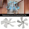 2Pack 6 Inch White Replacement Vent Fan Blades for Bathroom Roof Vent Range Hood