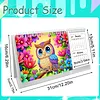 Owl Diamond Art Monthly Flip Tabletop Calendar January 2027 - December 2028 Small Desktop Calendar Planner 24 Months for Living Room Bedroom Office Desk Gift Giving