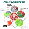 (US Local)[Upgrade]6pcs/set DIY Diamond Painting Waterproof Case Classic Xmas Coaster Gift Decor Set