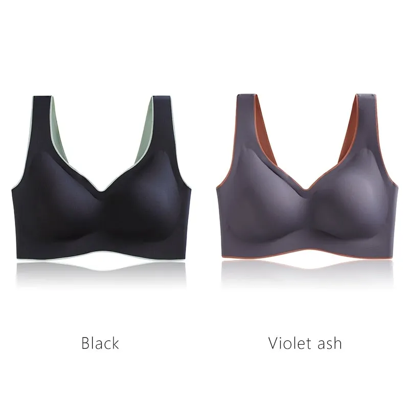 Seamless Bra Push Up 2 Pcs/Set Wire Free Bra Brassiere Top One-Piece Intimate Underwear Women's Intimates Underwear & Sleepwears