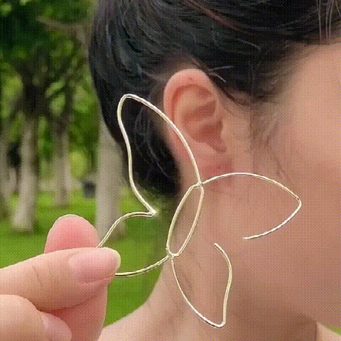 Butterfly line earrings