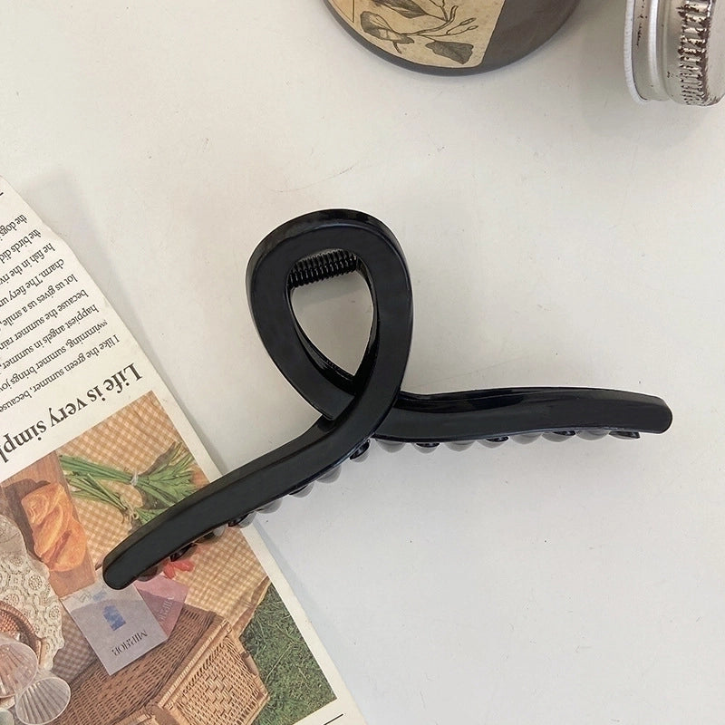 Minimalist Solid Color Arylic Hair Claws 1 Piece