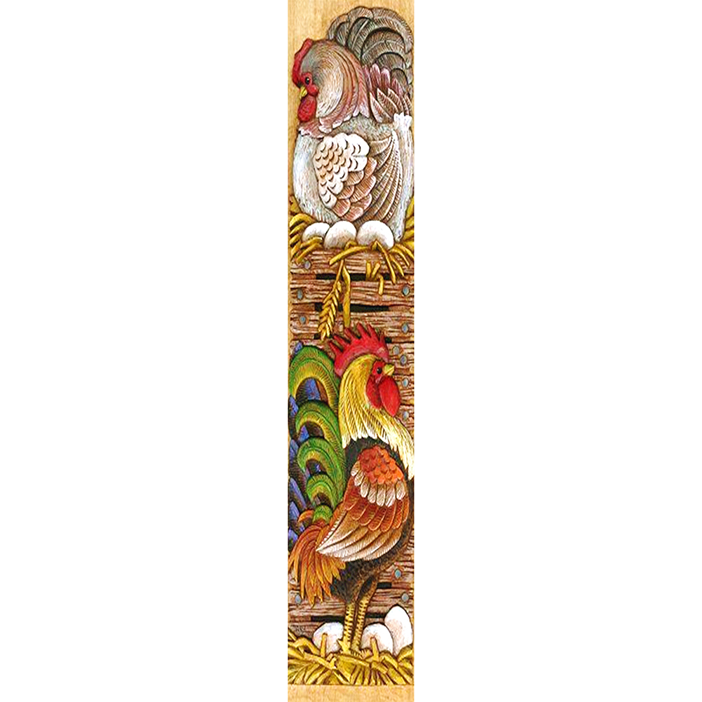 

25*115CM - Round Drill Diamond Painting - Rooster, 501 Original