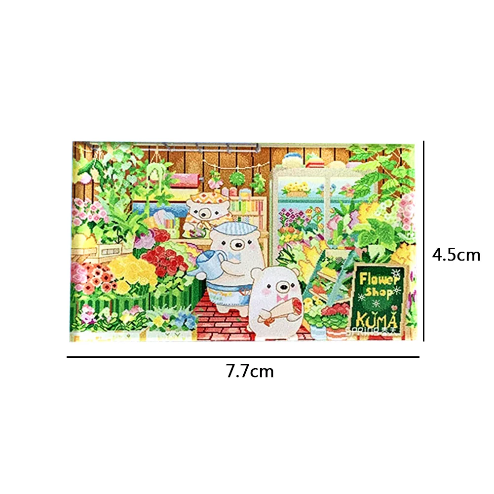 Scenery Refrigerator Magnet Acrylic Magnetic Sticker Sewing Needles Suction(4.5*7.7cm)
