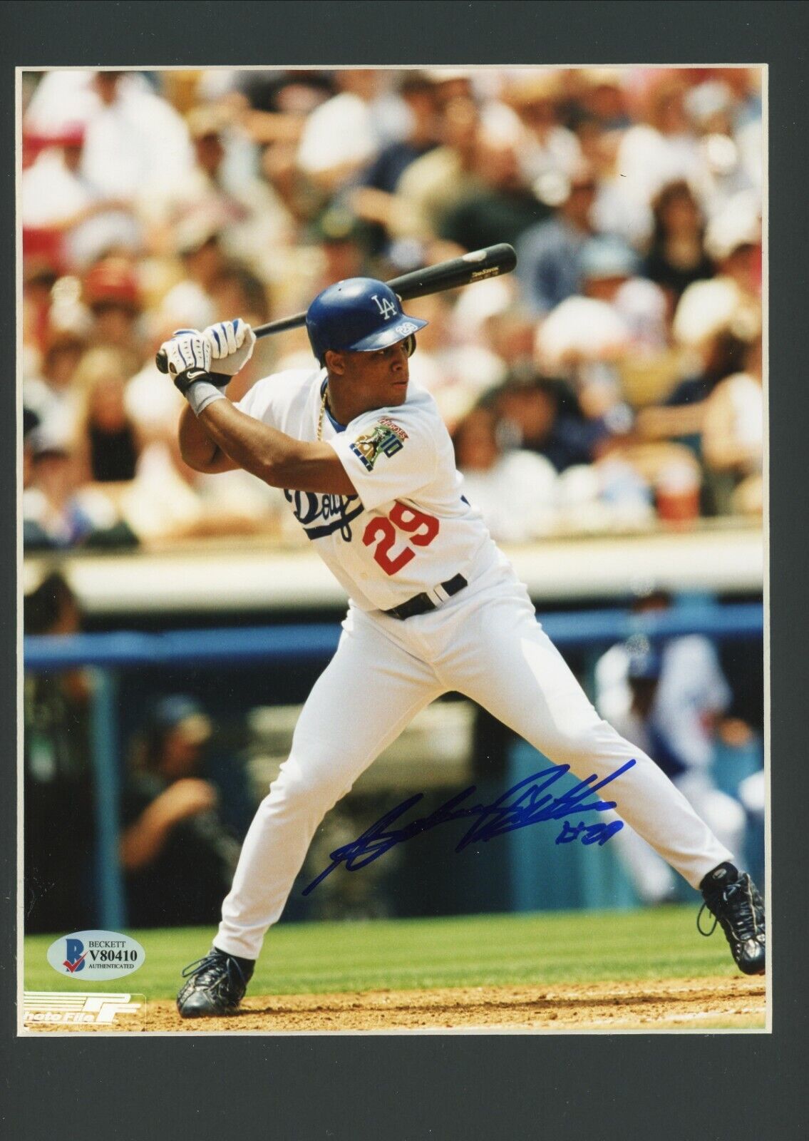 Adrian Beltre LA Dodgers Signed Autographed 8x10 Glossy Photo Poster painting Matted Beckett